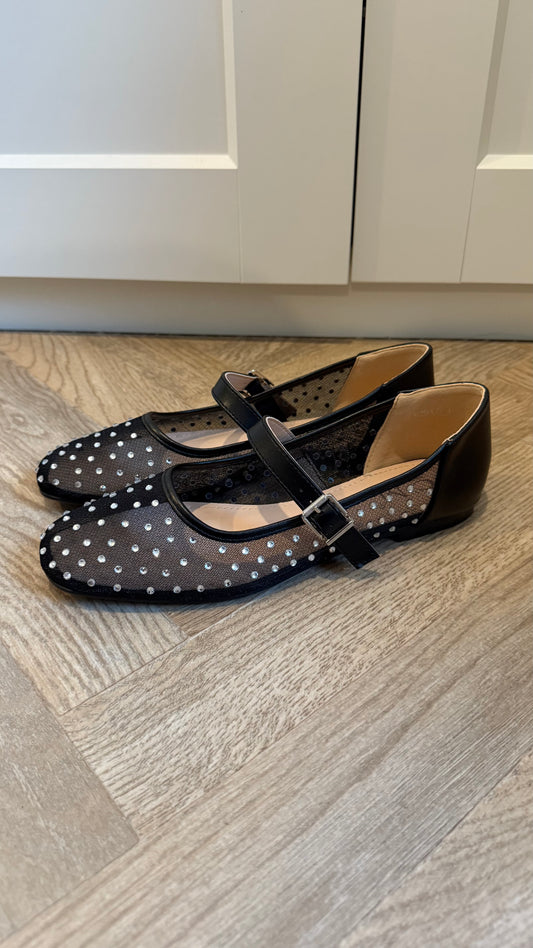 Ballerine strass | Noir