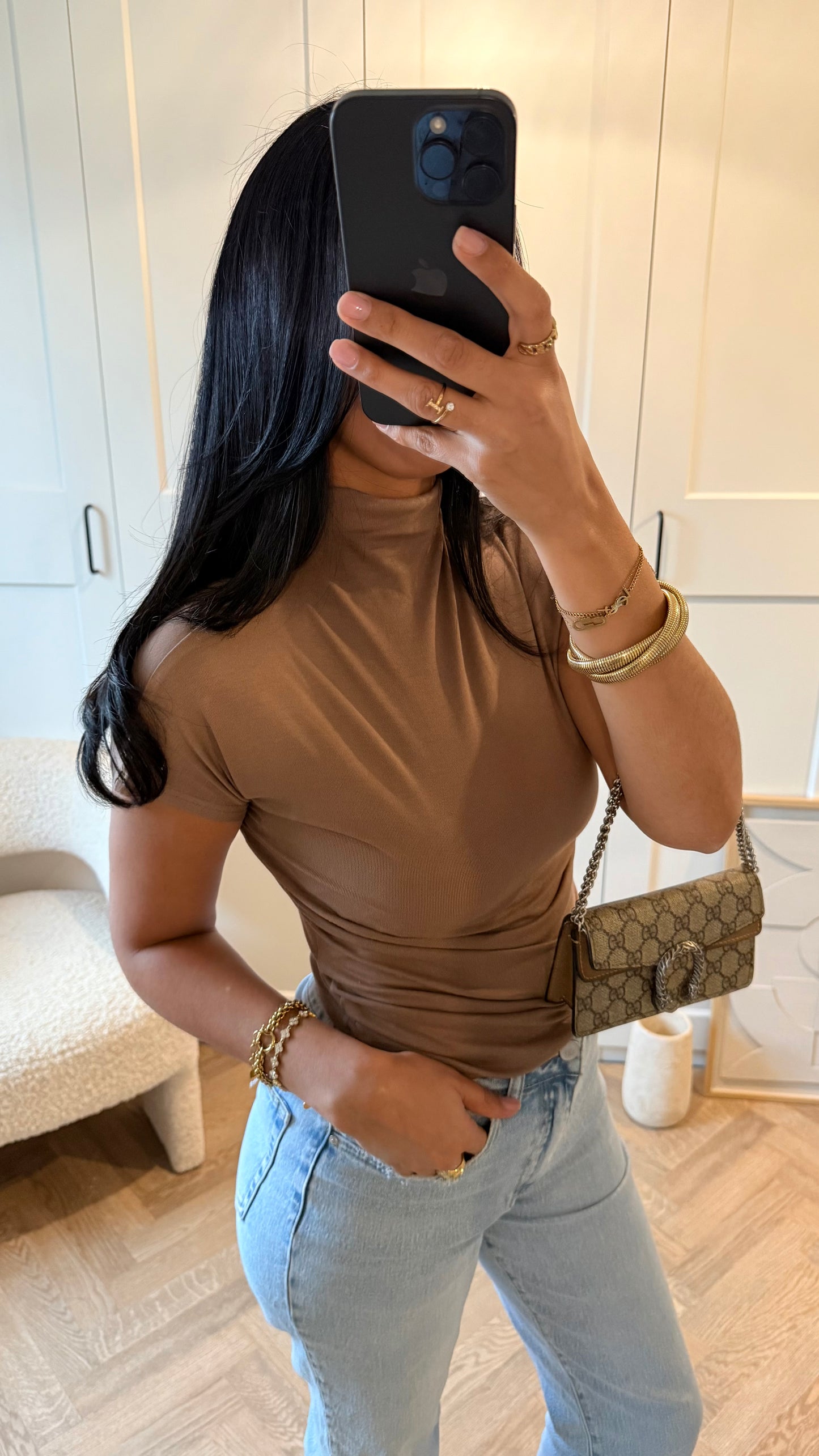 Top basic col montant | Camel