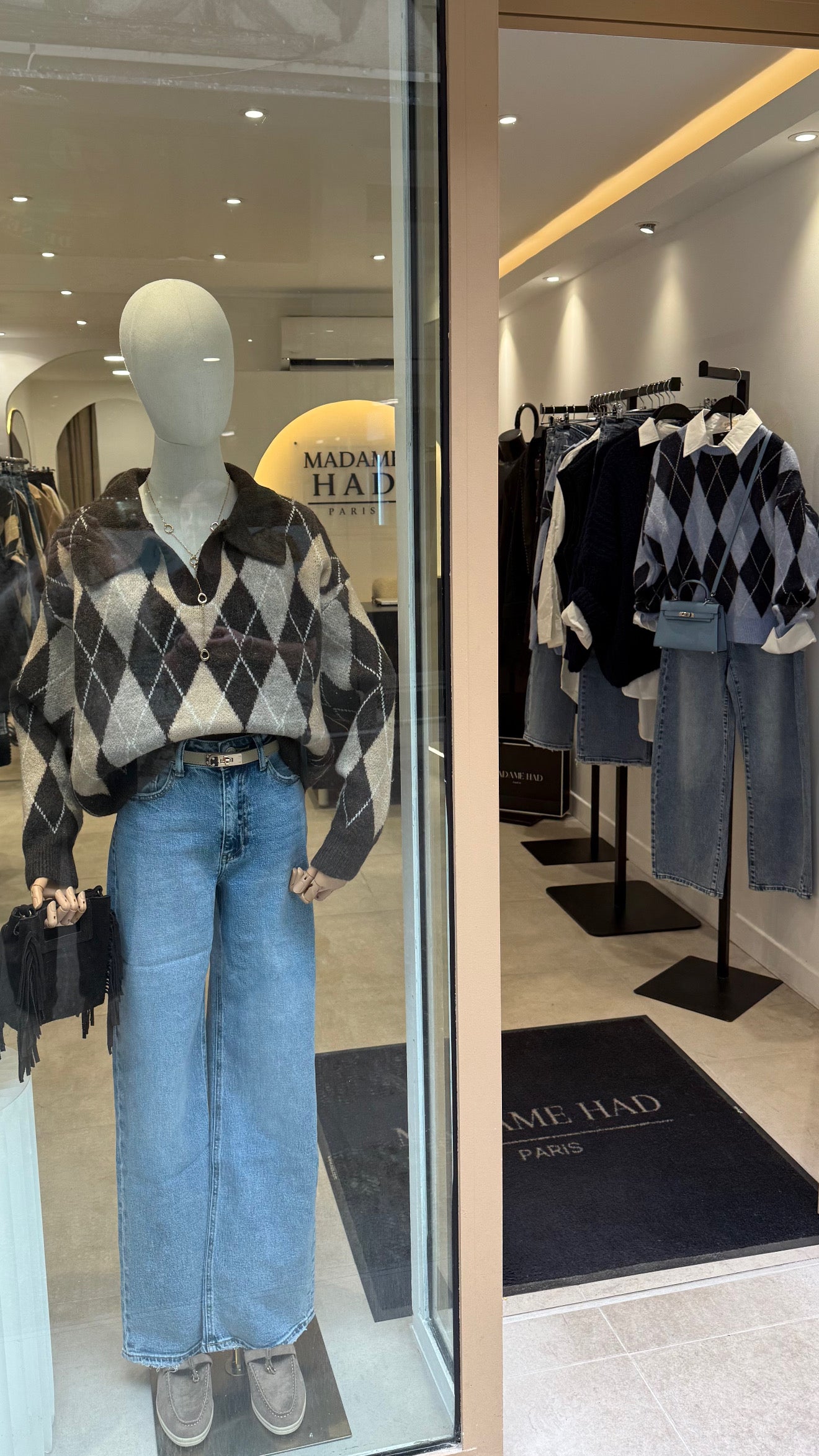 Pull losangé | Marron