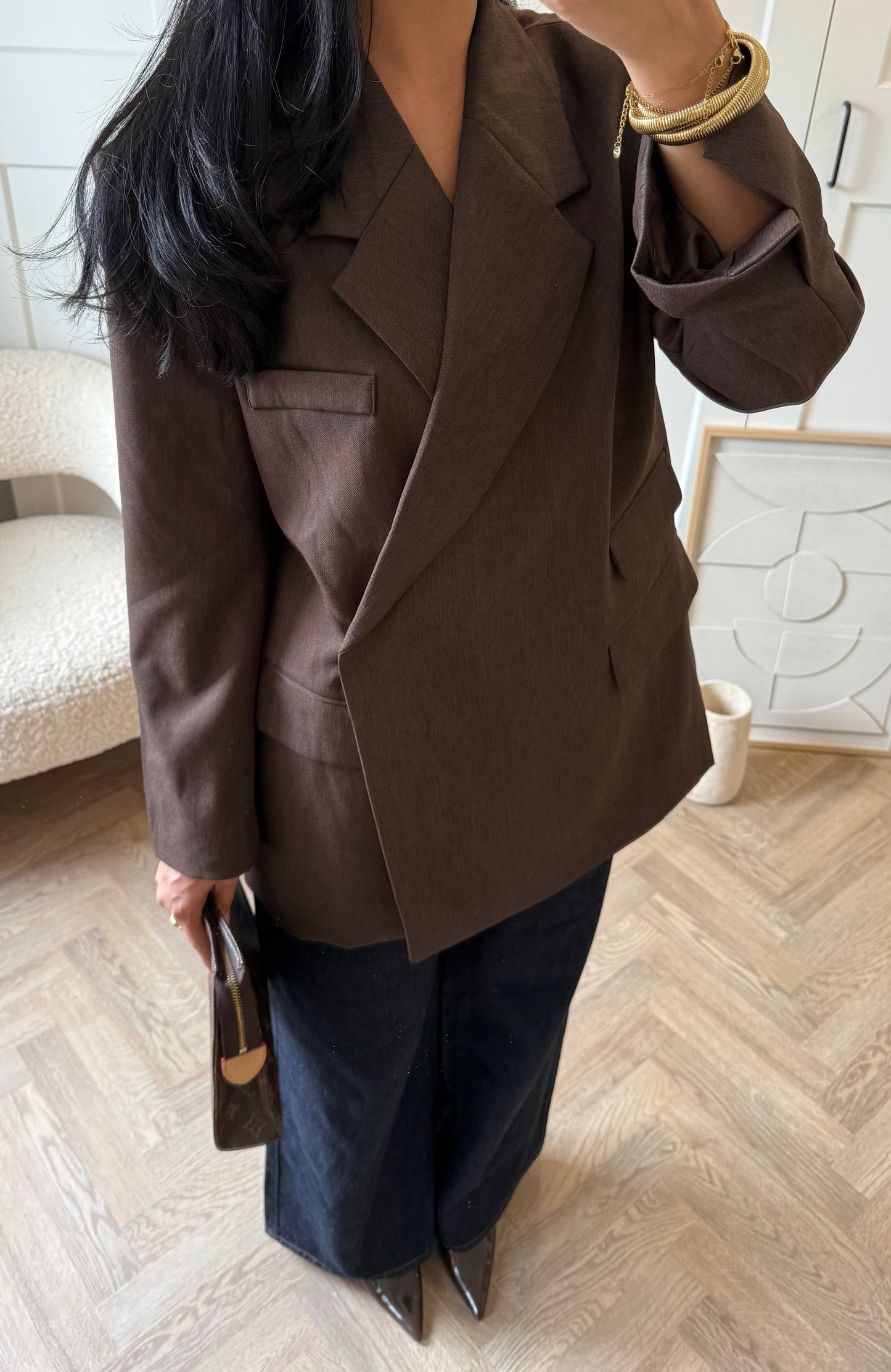 Blazer premium | Marron chiné