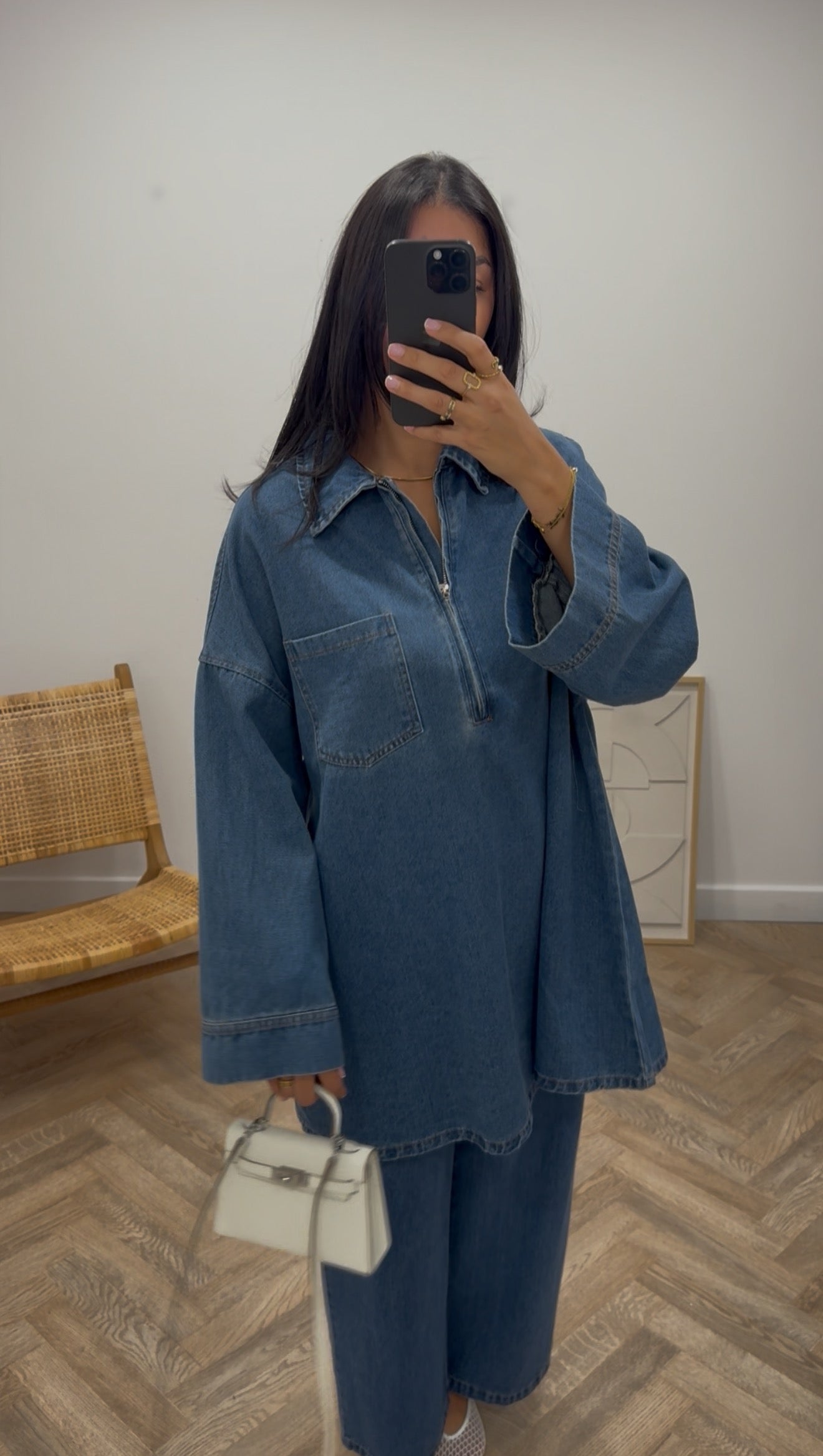 Set denim MASTOUR - bleu brut