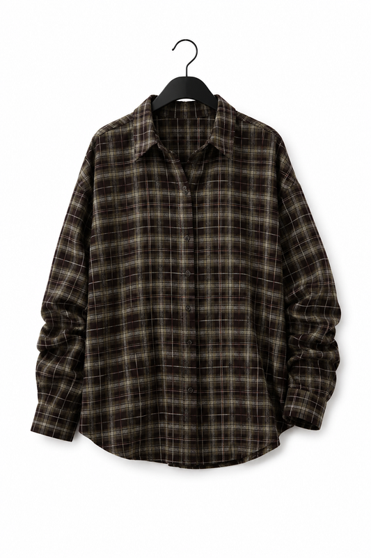 Chemise carreaux | Chocolat