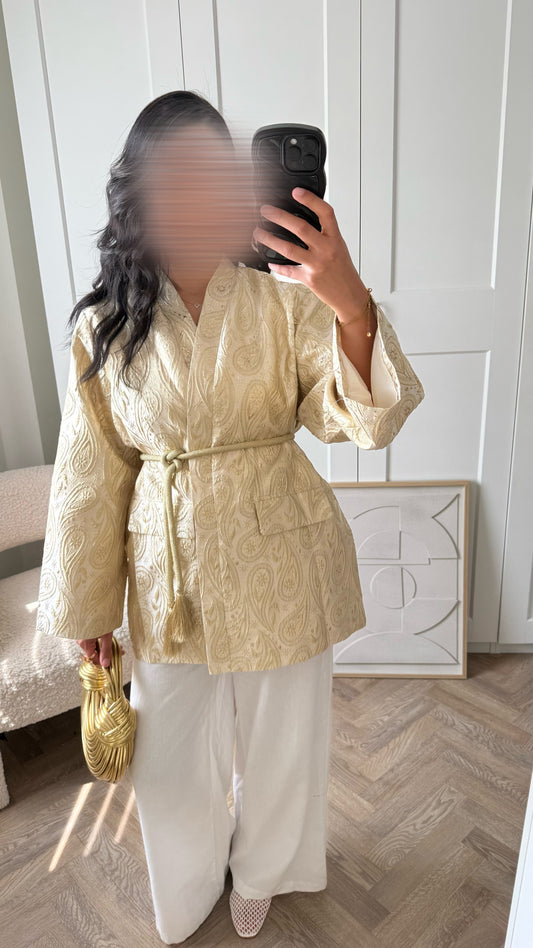 Kimono brocard - doré