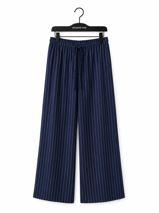 Pantalon rayure | Bleu