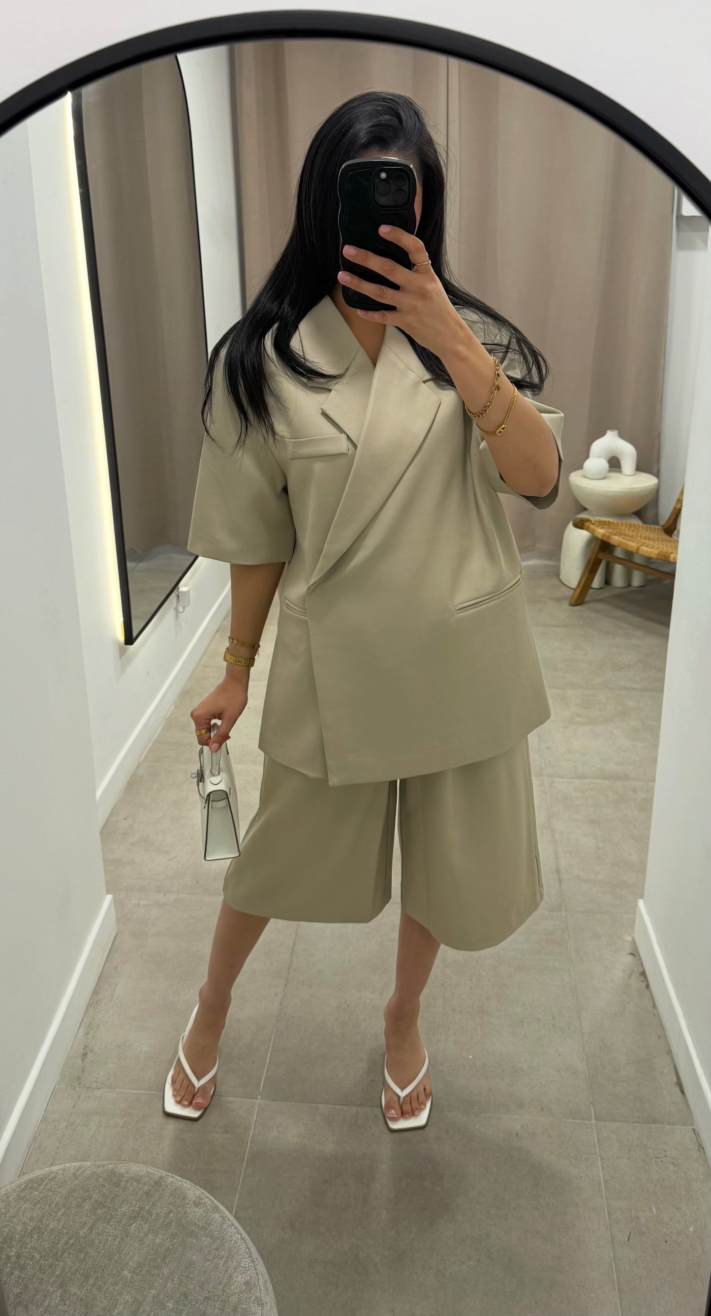Bermuda long | Beige