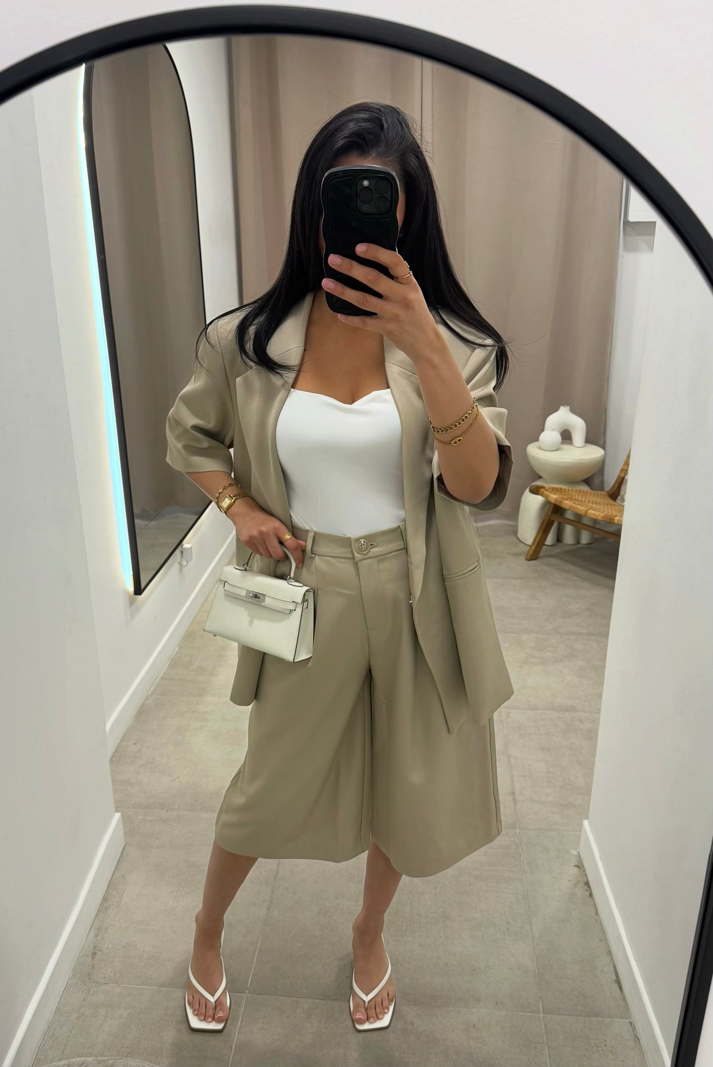 Bermuda long | Beige