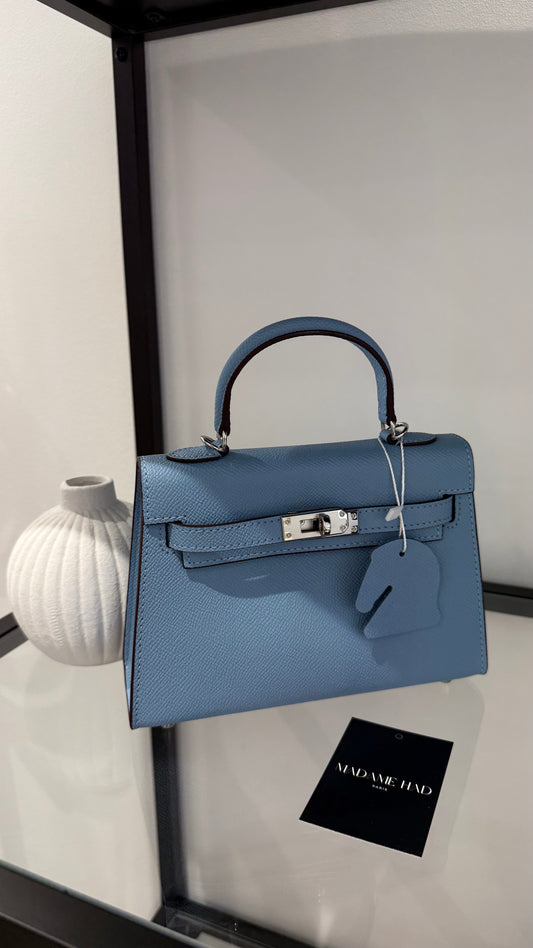 Sac Kelly 19cm - bleu