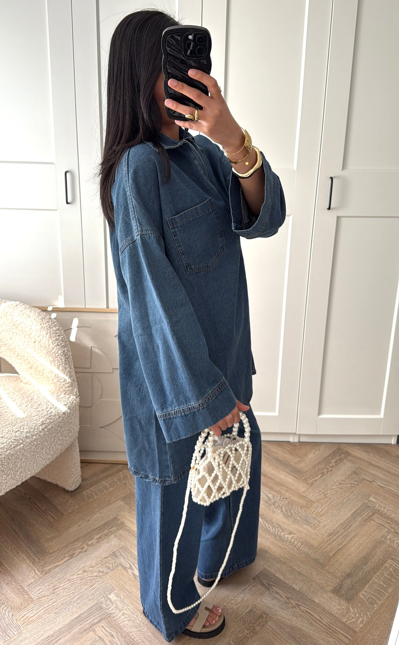 Set denim MASTOUR - bleu brut