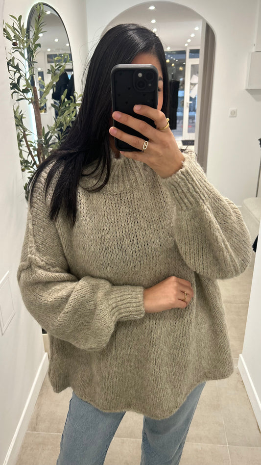 Pull long taupe