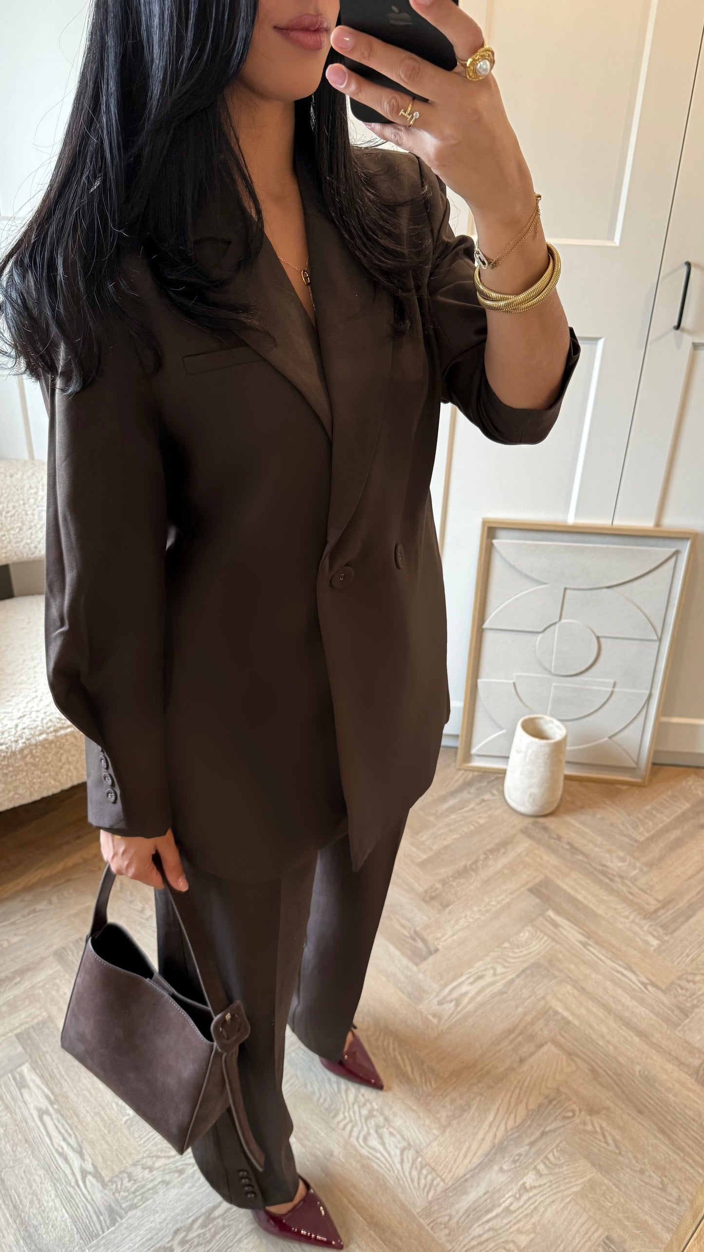 Blazer à ceinture L’ELEGANCE | Chocolat