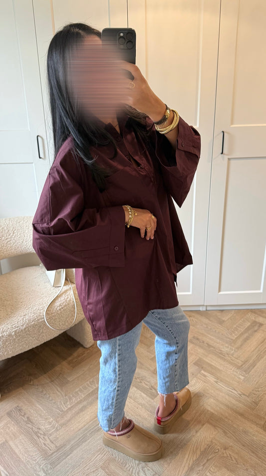 Chemise oversize | Prune