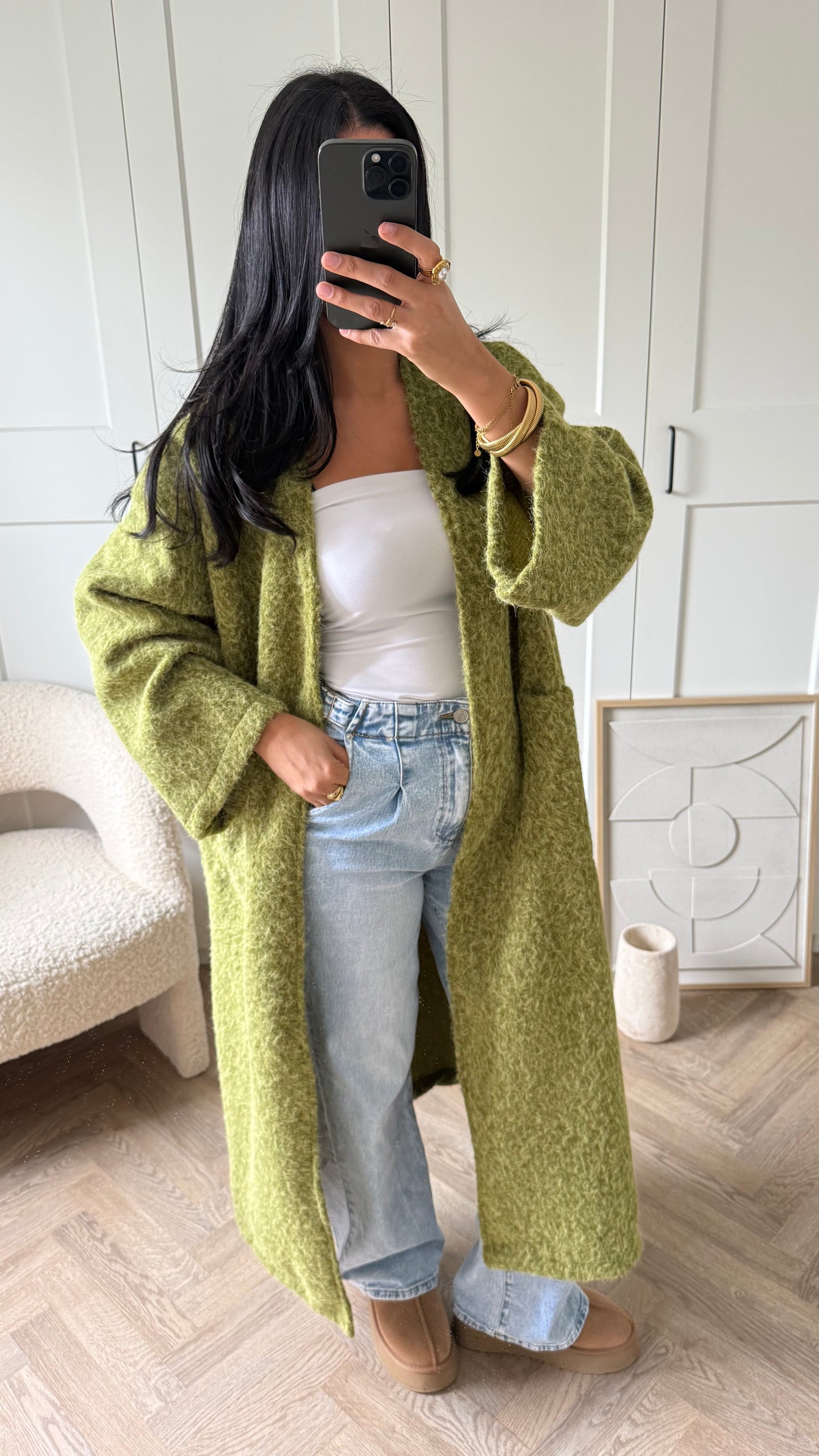 Manteau gilet | Olive