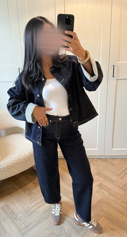 Veste en jeans brut