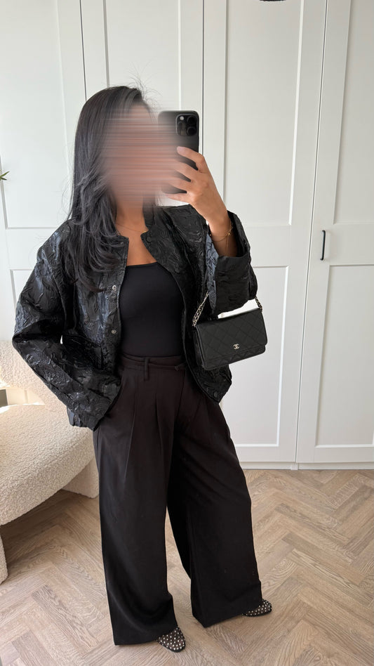 Veste brocard [ noir ]